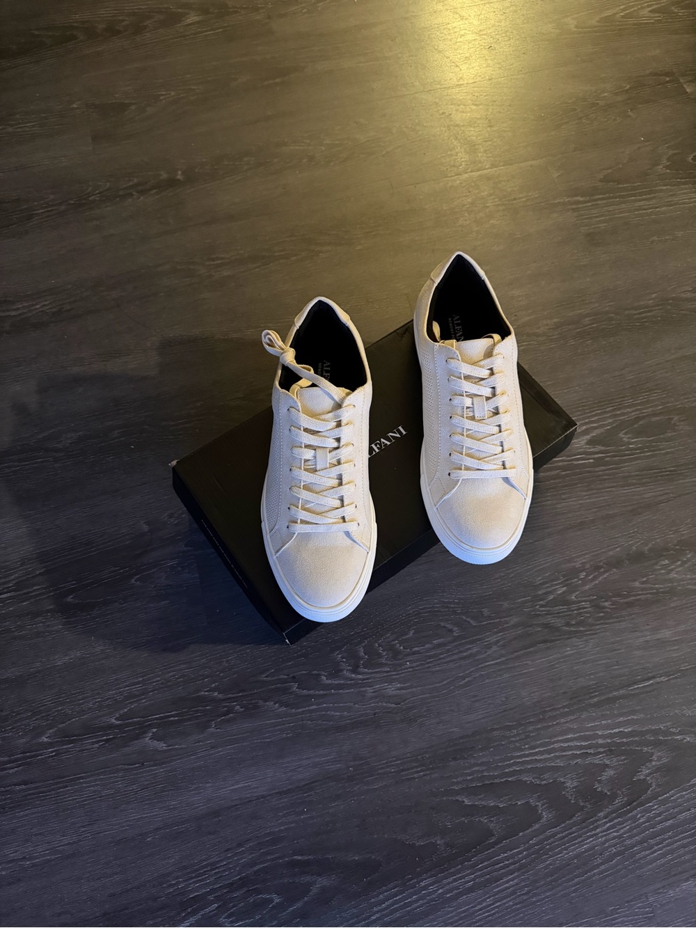 Alfani Men's Off-White Lace-Up Low-Top Sneakers